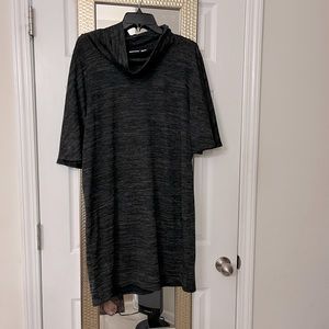 Black and gray half turtleneck dress. Size XL